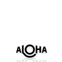 Black ALOHA Decal Large