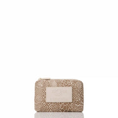 Python Mini Pouch in Cocoa on Sandstone