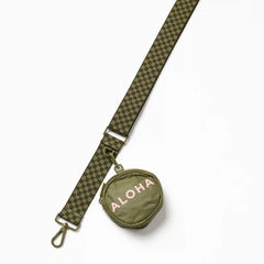 Petite Check Strap in Olive
