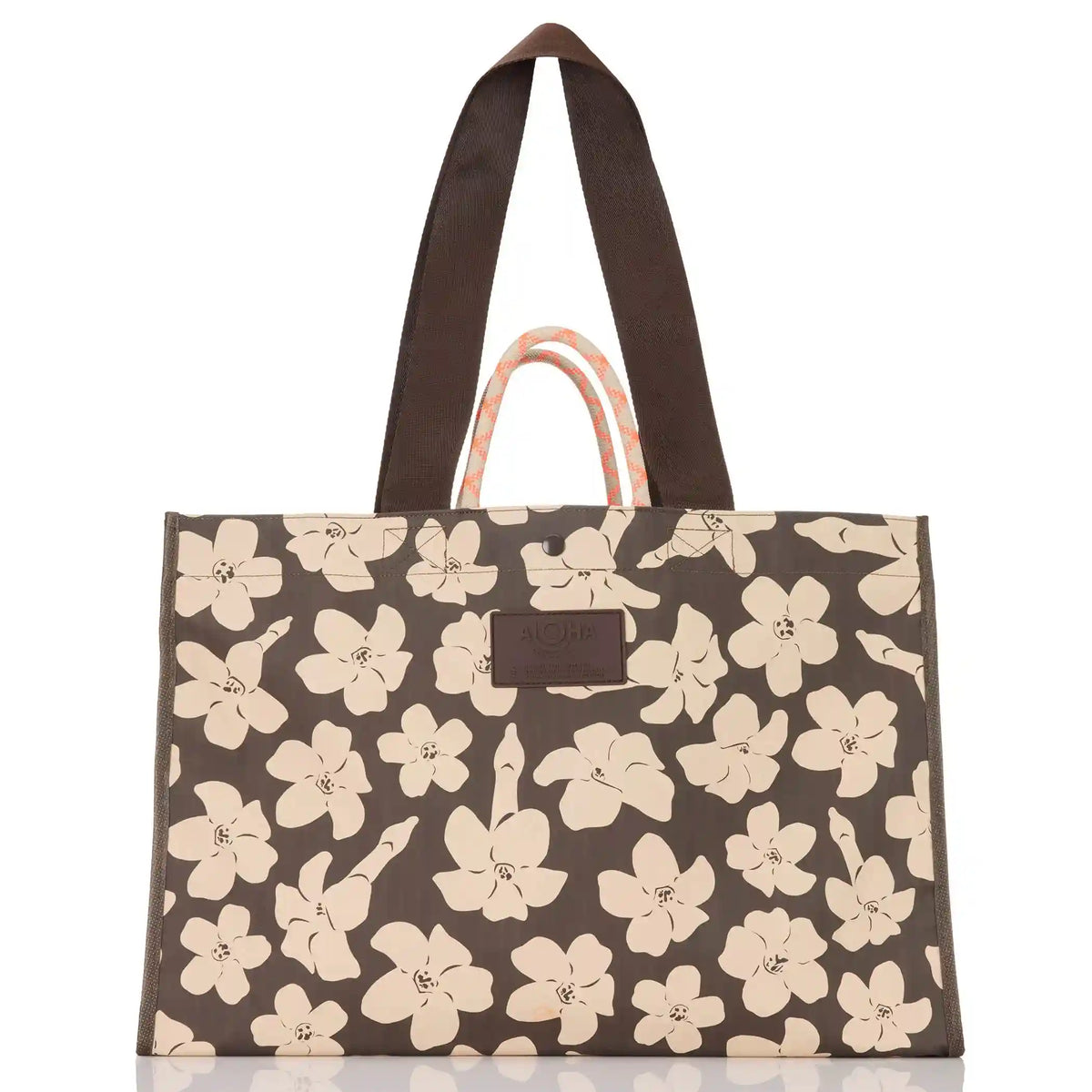 Puakenikeni Buds Carry It All Tote in Chocolate