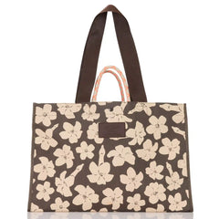 Puakenikeni Buds Carry It All Tote in Chocolate