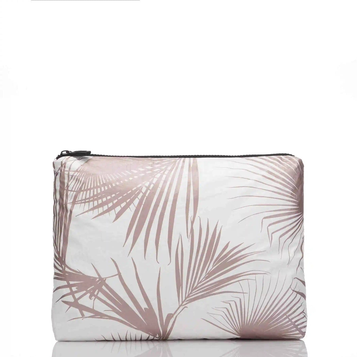 Mid Day Palms Pouch in Rose Gold