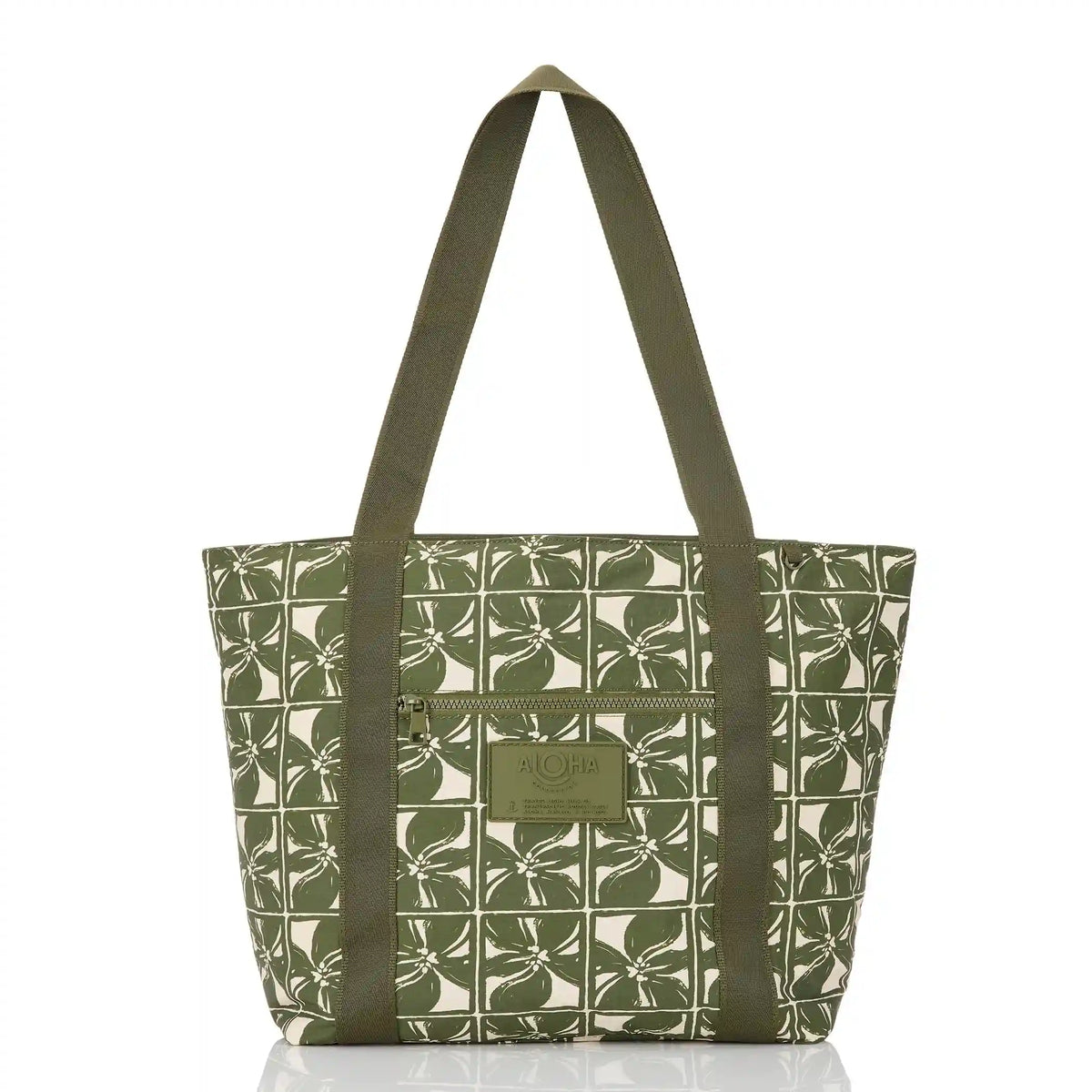Lattice Keep It Light Zipper Tote in Olive