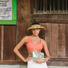 Small Monstera Pouch in Seaweed