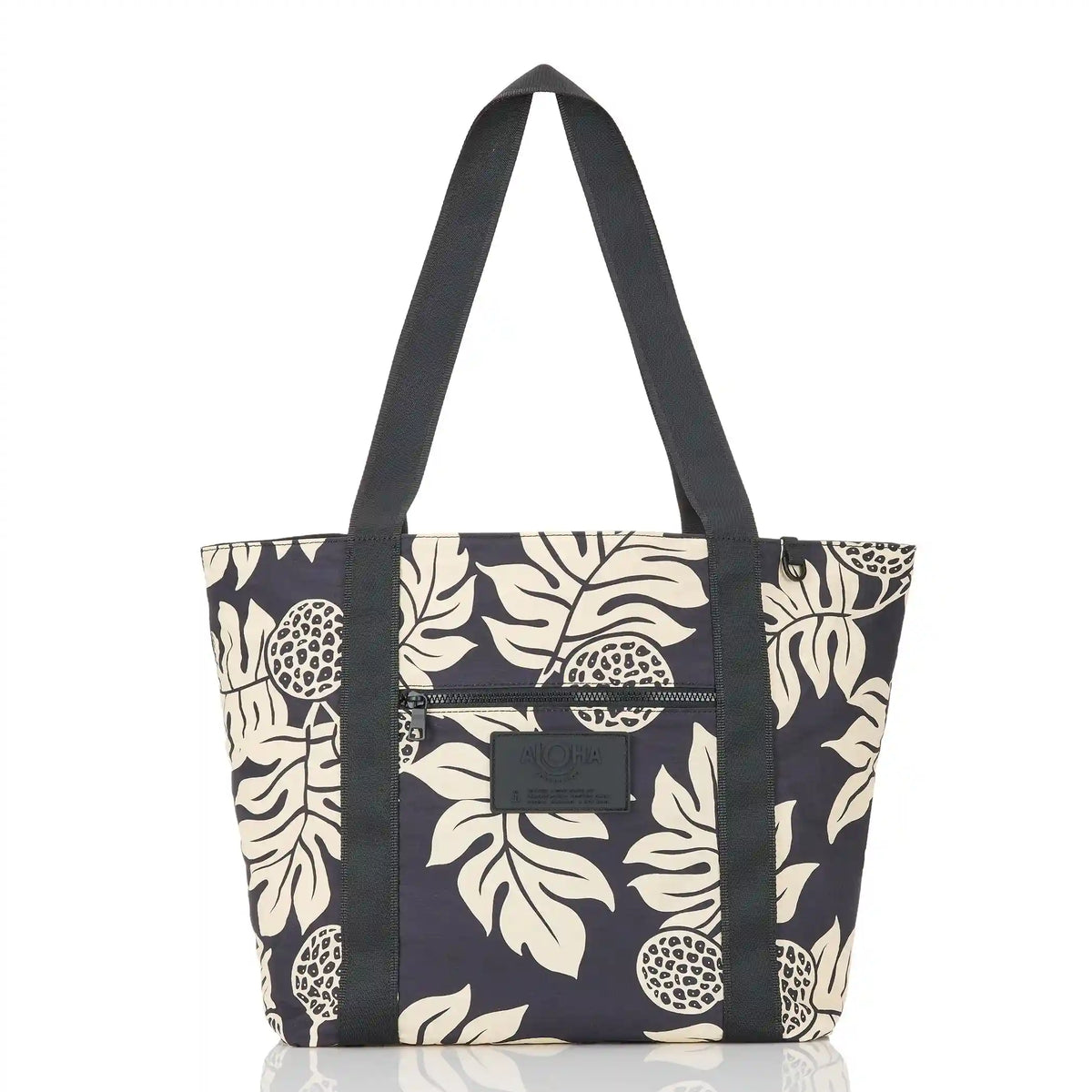 Holomua Keep It Light Zipper Tote in Sand on Black