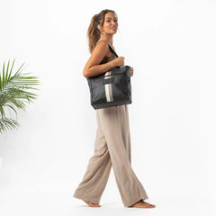 Shop Go-To Tote Le Voyageur in Caffe on Black