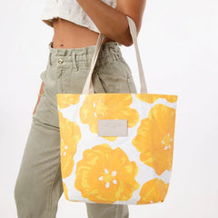 Pua Ilima Reversible Tote in Golden